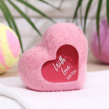 Бомбочка для ванн «Сердце» With love, 130 г.| Laboratory Katrin