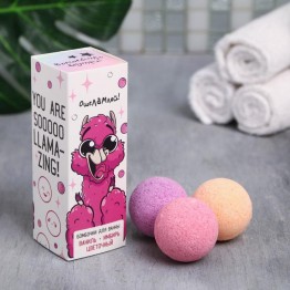 Бурлящие шары в пенале "ОшеЛАМляй", 3 шт.|Beauty Fox