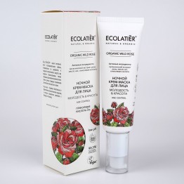 Ночной крем-маска для лица Серия ORGANIC WILD ROSE, 50 мл.| Ecolatier