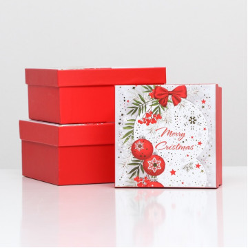 Набор коробок 3 в 1 15,5х15,5х7,5 — 18х18х8,5 — 20х20х9,5 см. Продаются поштучно.