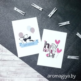 Открытка на День Рождения Арт.68-69| Aromagiya.by