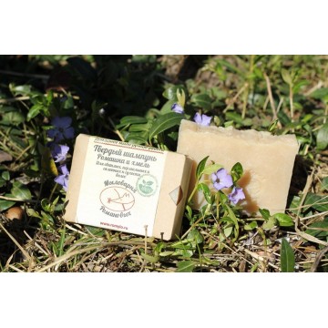 Твёрдый шампунь "Ромашка и хмель", 100 г., Мыловарня Романовых