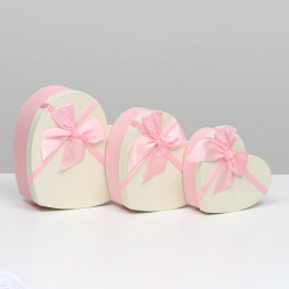 Набор коробок 3 в 1 "Сердце". Поштучно