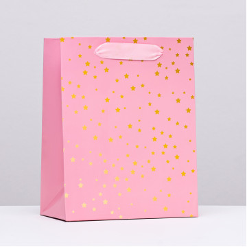 Пакет ламинированный вертикальный "Звёзды", 18 х 23 х 10 см.