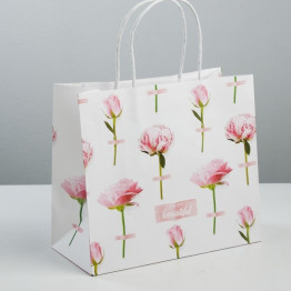 Пакет подарочный крафтовый You are beautiful, 25 × 22 × 12 см.