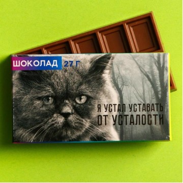 Шоколад молочный «Я устал уставать», 27 г.| Фабрика счастья