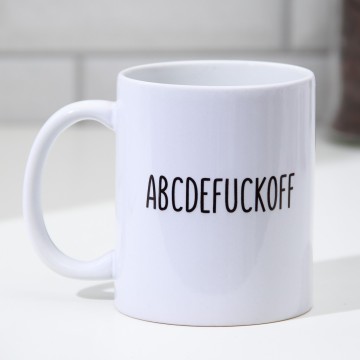 Кружка «ABCDEFUCKOFF», 300 мл.
