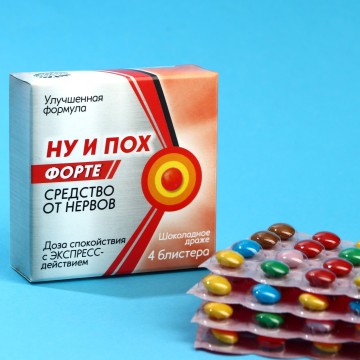 Набор шоколадного драже в блистере «Ну и пох», 8,5 г х 4 шт.| Фабрика счастья