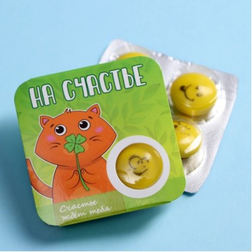 Жевательная резинка "Для счастья" со вкусом манго, 14г.| Фабрика счастья