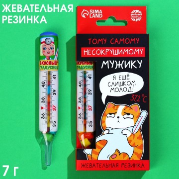 Жевательная резинка «Самому несокрушимому» в градуснике, 7 г.| Фабрика счастья