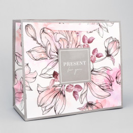 Пакет ламинированный горизонтальный «Present for you», ML 27 × 23 × 11,5 см.