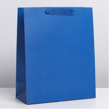 Пакет ламинированный «Синий», M 26 × 32 × 12 см.