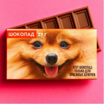 Шоколад молочный «Только для красивых девочек», 27 г.| Фабрика счастья